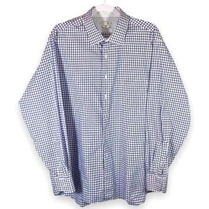 Van Heusen Regular Fit Stretch Blue and Purple Checkered Button Down Shirt